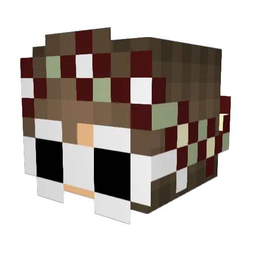 BeJinxed Minecraft avatar head, 3D render