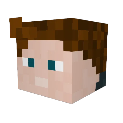 BeKn12 Minecraft avatar head, 3D render