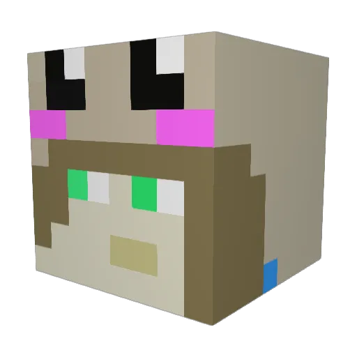 BeKn2006 Minecraft avatar head, 3D render