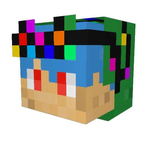 BeLkAr_ Minecraft avatar head, 3D render