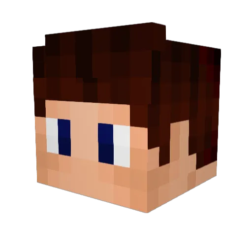 BeMarty Minecraft avatar head, 3D render