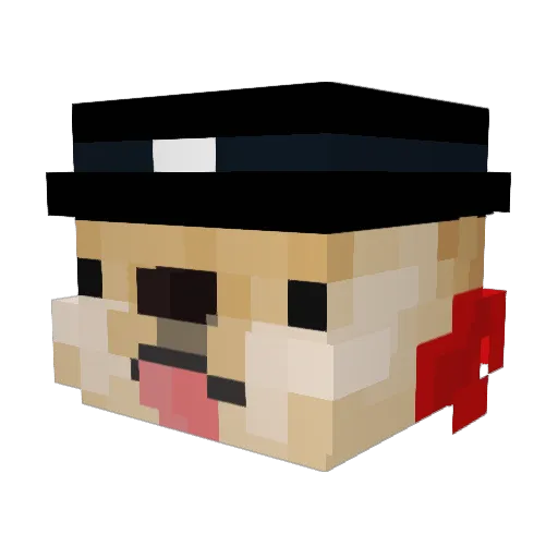 BeMasked Minecraft avatar head, 3D render