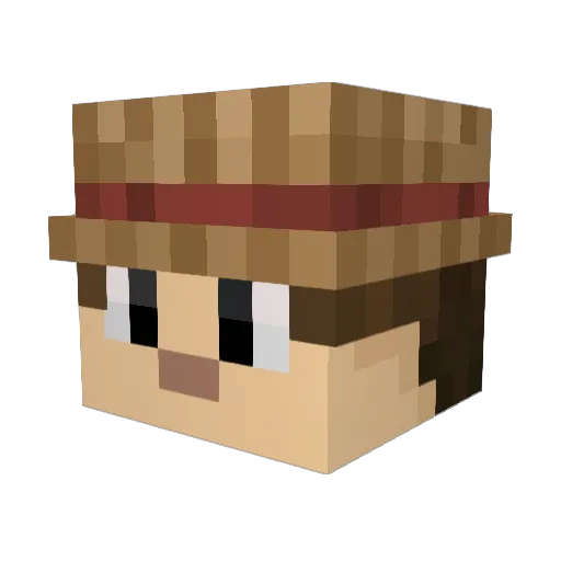 BeMc Minecraft avatar head, 3D render
