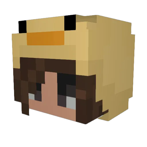 BeMiKi Minecraft avatar head, 3D render