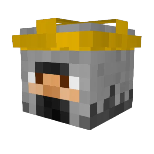 BeMineCrazy Minecraft avatar head, 3D render