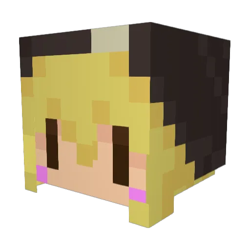 BeNi_ Minecraft avatar head, 3D render