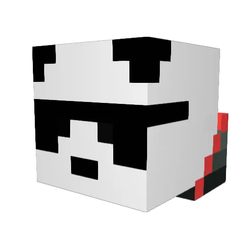BeRich Minecraft avatar head, 3D render