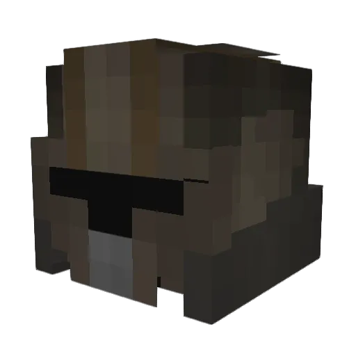 BeRth09 Minecraft avatar head, 3D render