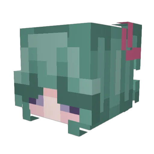BeSHeNyKot Minecraft avatar head, 3D render