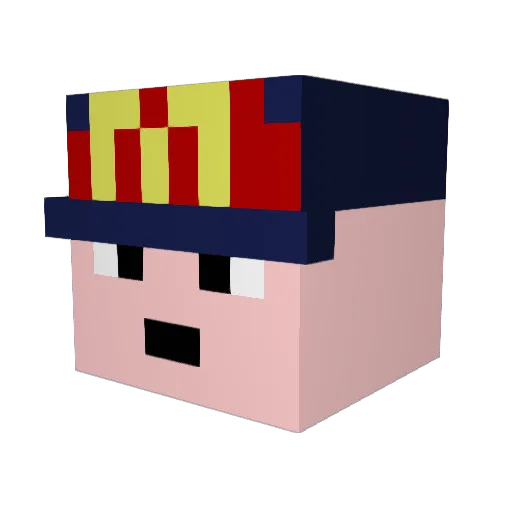 BeSerpa Minecraft avatar head, 3D render