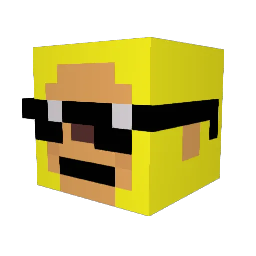 BeTa_CraCKz Minecraft avatar head, 3D render