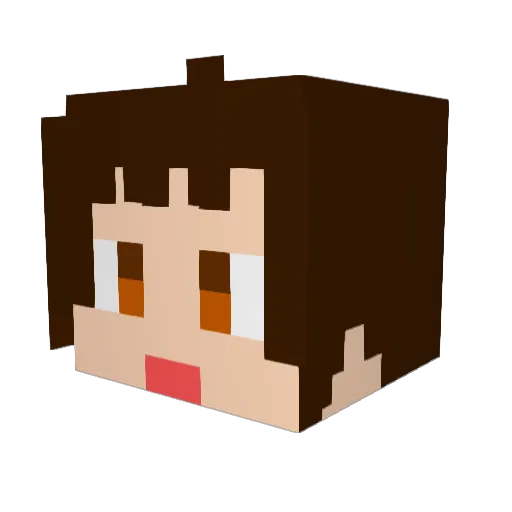 BeYuki Minecraft avatar head, 3D render