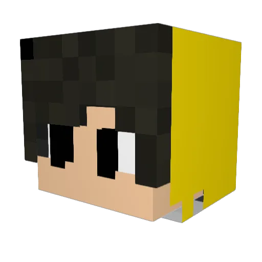 BeZi_06 Minecraft avatar head, 3D render