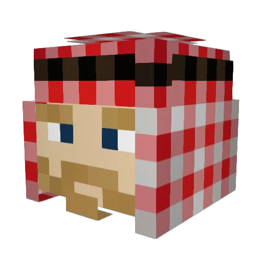 Be_Maxim Minecraft avatar head, 3D render