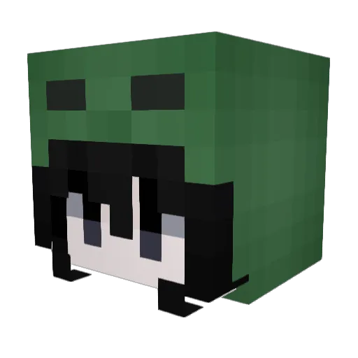 Be_rain Minecraft avatar head, 3D render