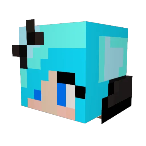 BeaBea77 Minecraft avatar head, 3D render