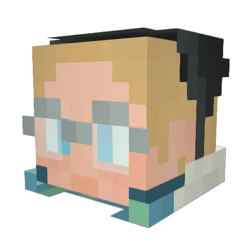 BeaLB Minecraft avatar head, 3D render