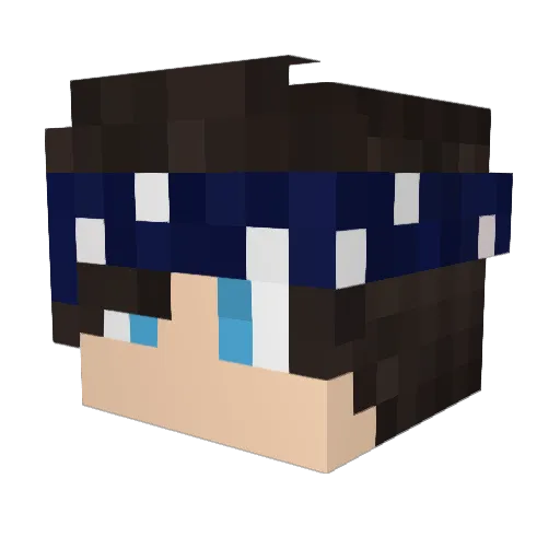 Beaat14 Minecraft avatar head, 3D render