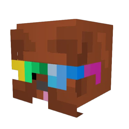 Beaavr Minecraft avatar head, 3D render