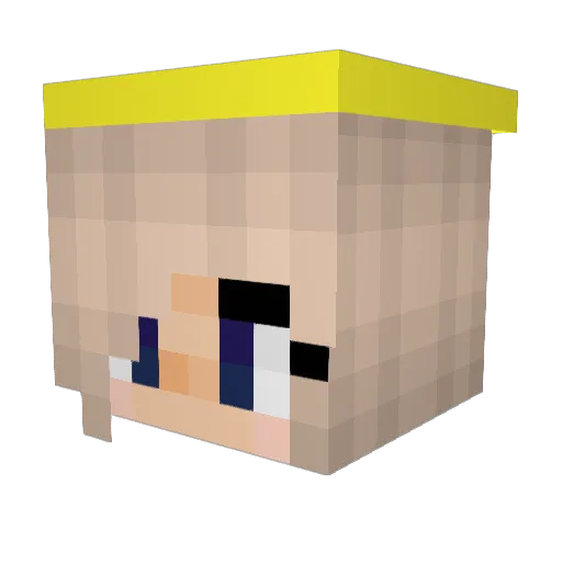 BeachBeauty Minecraft avatar head, 3D render