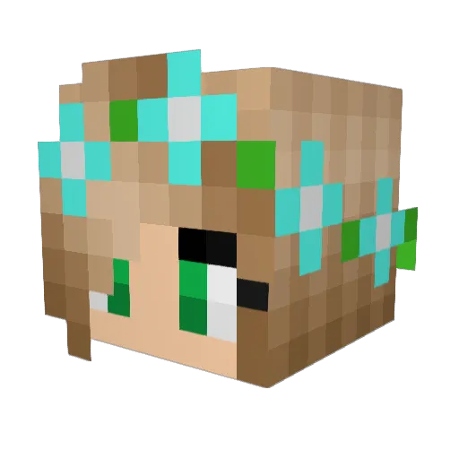 BeachGirl17 Minecraft avatar head, 3D render