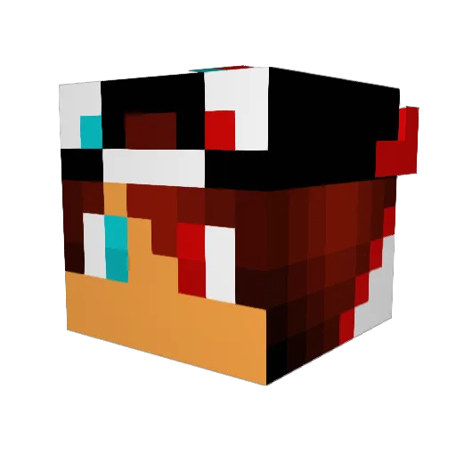 BeachKing387 Minecraft avatar head, 3D render