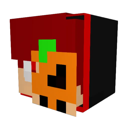 Beachplayer Minecraft avatar head, 3D render