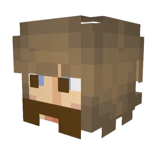 BeaconOfBass Minecraft avatar head, 3D render