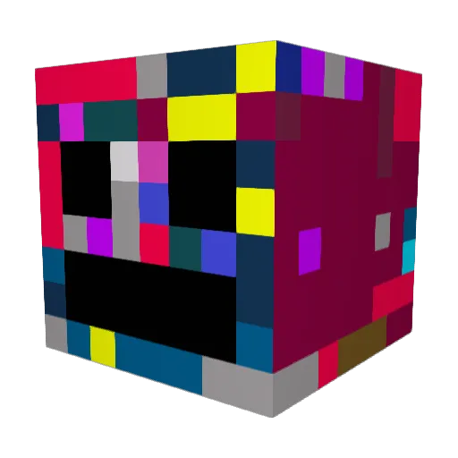 Beadiecritter Minecraft avatar head, 3D render