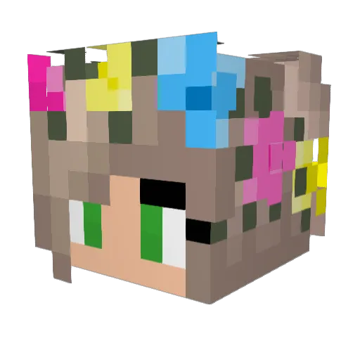 Beaglesxoxo Minecraft avatar head, 3D render