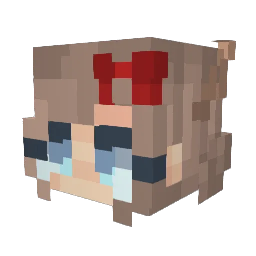 Beahyr Minecraft avatar head, 3D render