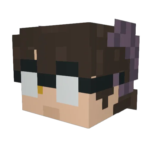Beaincell Minecraft avatar head, 3D render