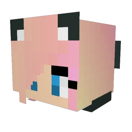 Beajisu Minecraft avatar head, 3D render