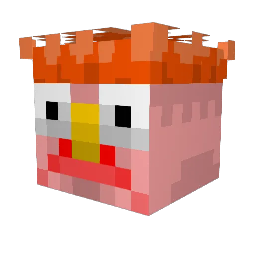 Beaker_pgn Minecraft avatar head, 3D render