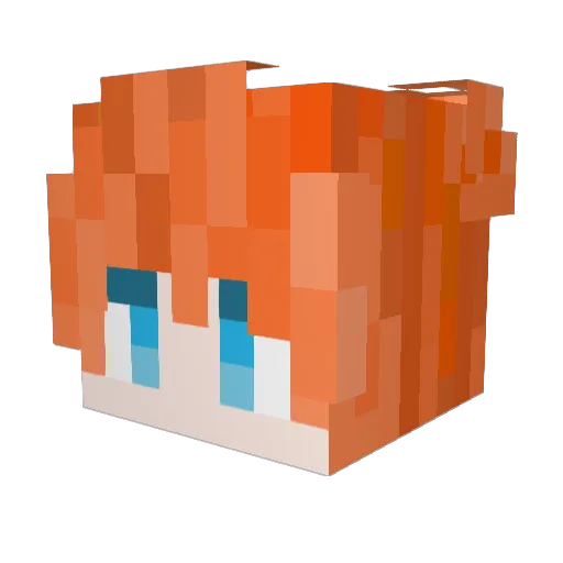 Beakey_ Minecraft avatar head, 3D render