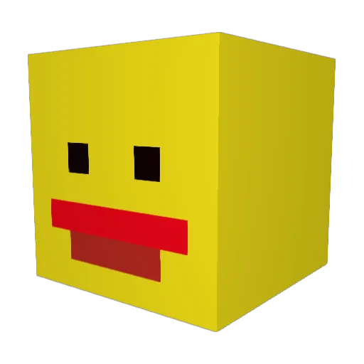 Beaks777 Minecraft avatar head, 3D render