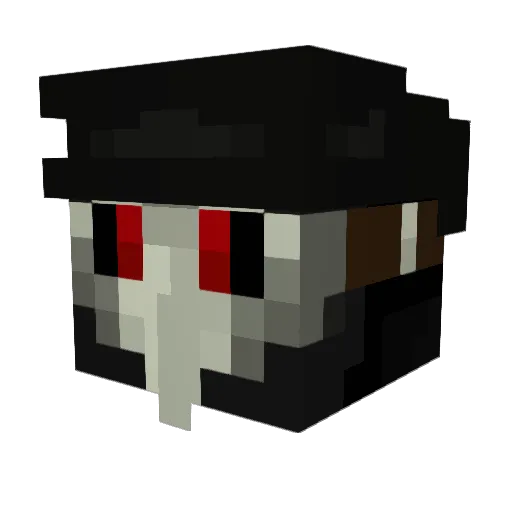 Beaksly Minecraft avatar head, 3D render