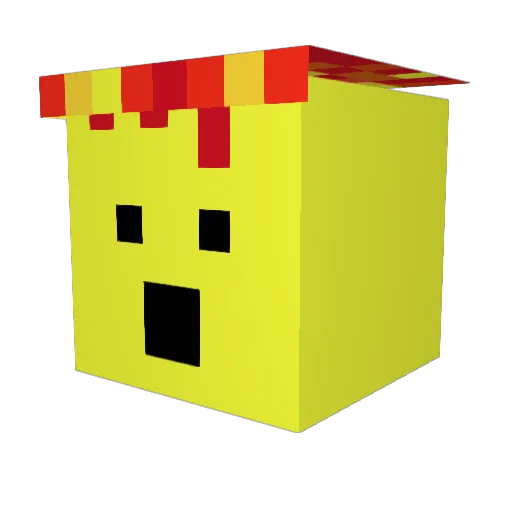 Beakymomo Minecraft avatar head, 3D render