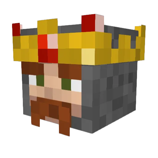 BeamB0T Minecraft avatar head, 3D render