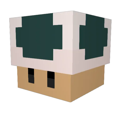 BeamMANG Minecraft avatar head, 3D render