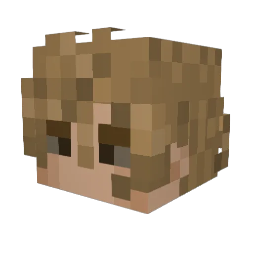 BeamMN Minecraft avatar head, 3D render