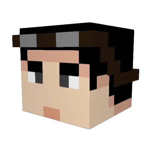 Beam_o_Light Minecraft avatar head, 3D render