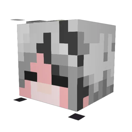 Beamily Minecraft avatar head, 3D render