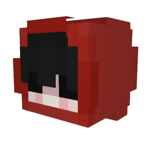 Beamzzz Minecraft avatar head, 3D render