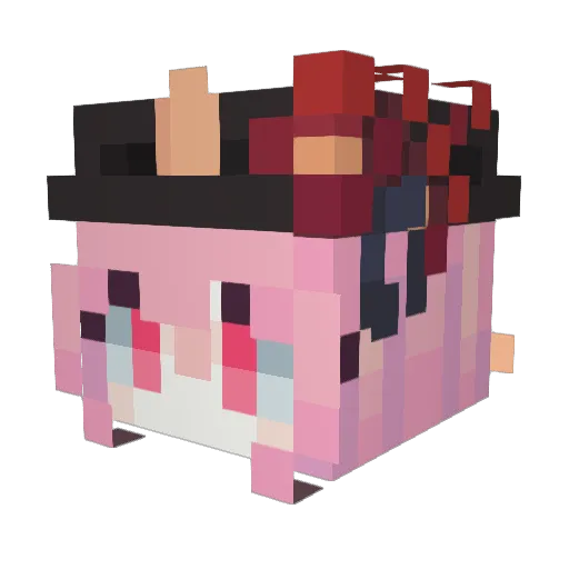 Bean8001 Minecraft avatar head, 3D render