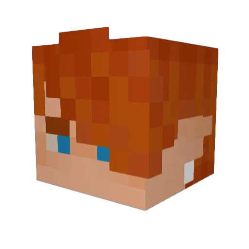 BeanBlocks Minecraft avatar head, 3D render