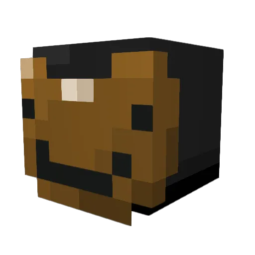 BeanBuddy Minecraft avatar head, 3D render