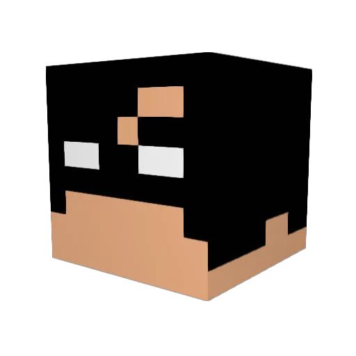 BeanDap Minecraft avatar head, 3D render