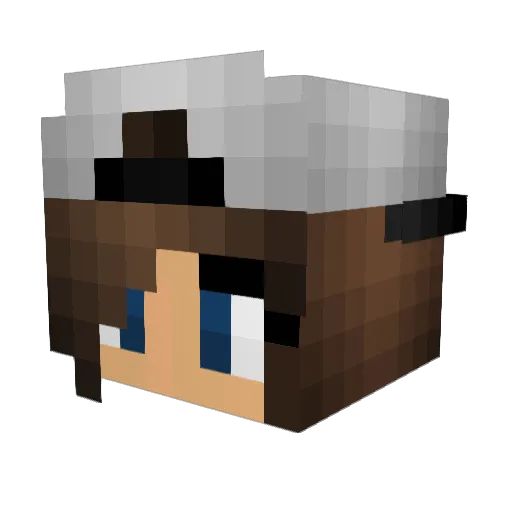 BeanGirl Minecraft avatar head, 3D render