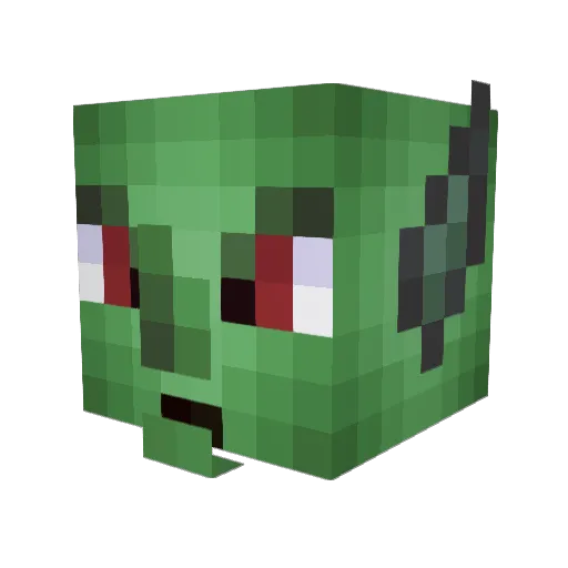 BeanGoblin2 Minecraft avatar head, 3D render